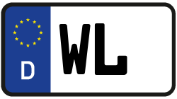 Grafik KFZ-Kennzeichen WL