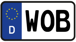 Grafik KFZ-Kennzeichen WOB