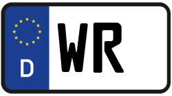 Grafik KFZ-Kennzeichen WR