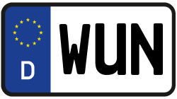 Grafik KFZ-Kennzeichen WUN