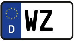 Grafik KFZ-Kennzeichen WZ