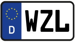 Grafik KFZ-Kennzeichen WZL