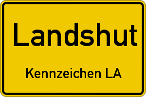 Ortsschild Landshut