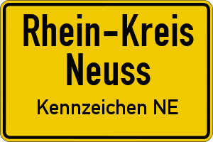 Ortsschild Rhein-Kreis Neuss