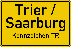 Ortsschild Trier / Saarburg
